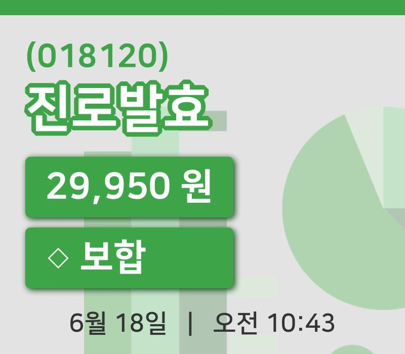 [진로발효주가] 10시 43분 현재 29,950원