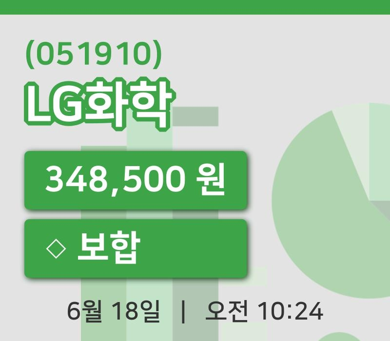 [LG화학주가] 18일 10시 24분 현재 348,500원