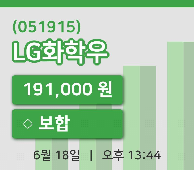 [LG화학우주가] 18일 13시 44분 현재 191,000원