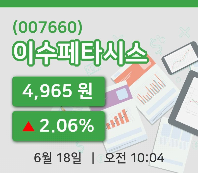 [이수페타시스주가] 18일 이시각 현재  4,965원