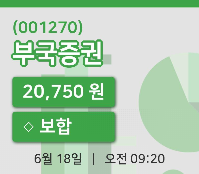 [부국증권주가] 18일 이시각 현재  20,750원