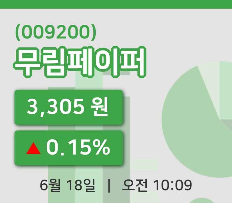 [무림페이퍼주가] 10시 09분 현재 3,305원