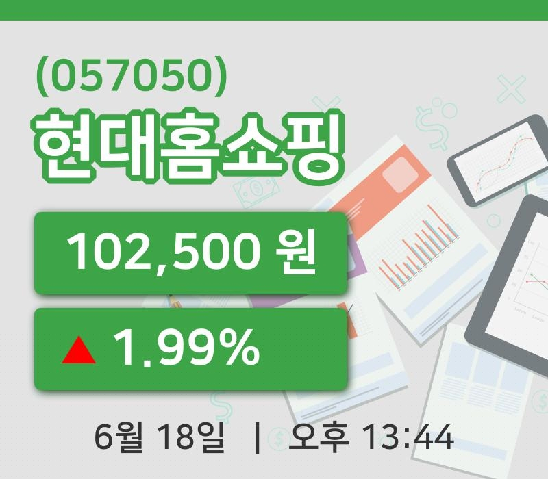 [현대홈쇼핑주가] 18일 이시각 현재  102,500원