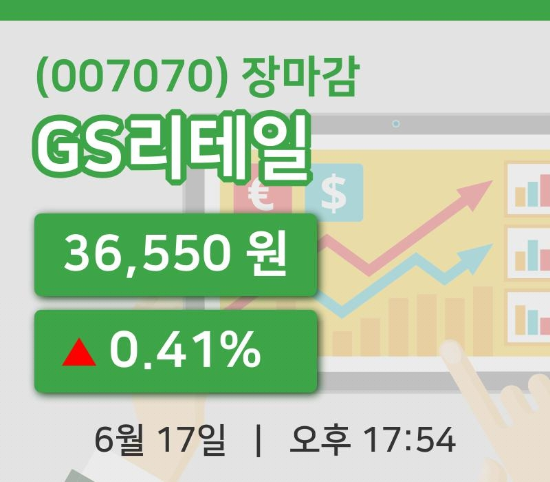 국내증시마감GS리테일 17일 36,550원 장종료...