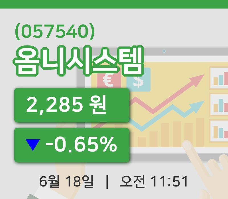 [옴니시스템주가] 11시 51분 현재 2,285원