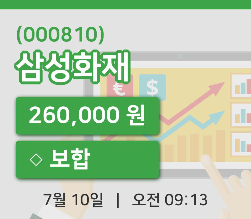 [삼성화재주가] 9시 13분 현재 260,000원