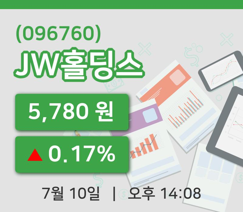 [JW홀딩스주가] 10일 14시 08분 현재 5,780원