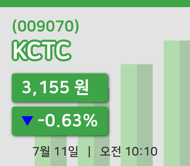 [KCTC주가] 11일 이시각 현재  3,155원