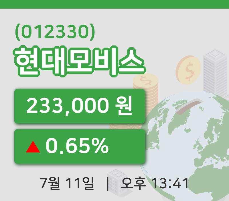 [현대모비스주가] 11일 이시각 현재  233,000원