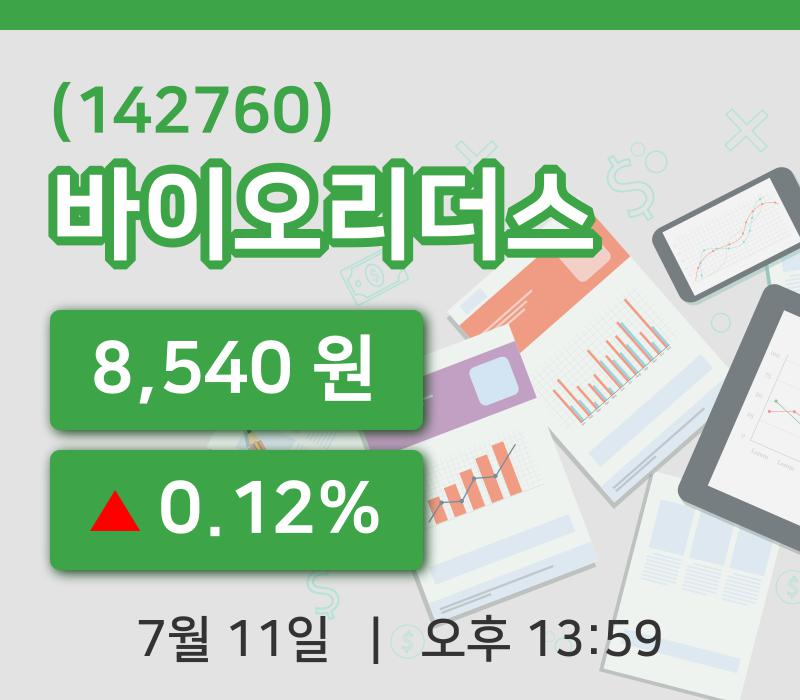 [바이오리더스주가] 13시 59분 현재 8,540원