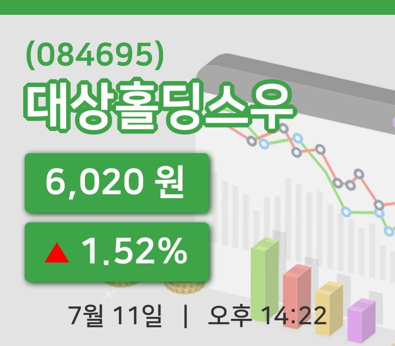 [대상홀딩스우주가] 11일 이시각 현재  6,020원