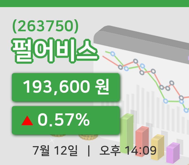 [펄어비스주가] 12일 이시각 현재  193,600원