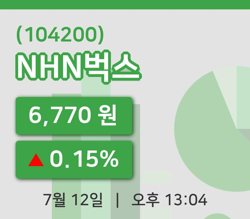 [NHN벅스주가] 13시 04분 현재 6,770원