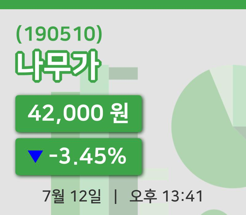 [나무가주가] 12일 13시 41분 현재 42,000원