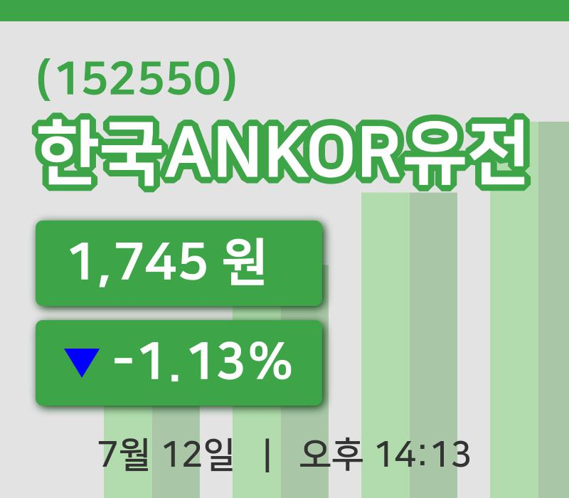[한국ANKOR유전주가] 12일 14시 13분 현재 1,745원