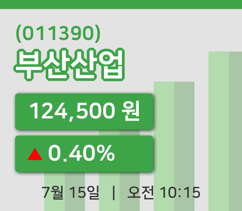 [부산산업주가] 10시 15분 현재 124,500원