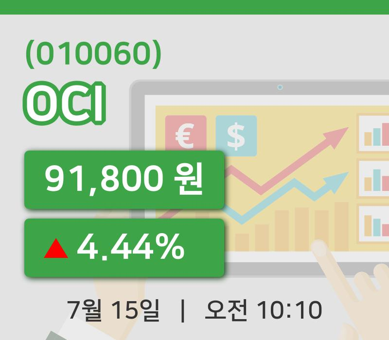 [OCI주가] 15일 이시각 현재  91,800원