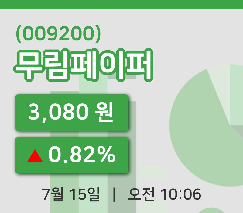 [무림페이퍼주가] 15일 10시 06분 현재 3,080원
