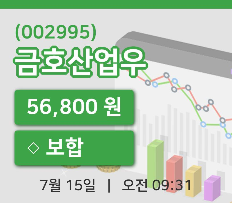 [금호산업우주가] 9시 31분 현재 56,800원