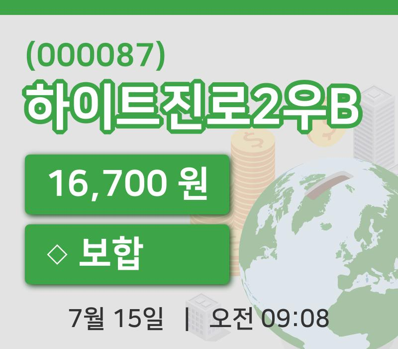 [하이트진로2우B주가] 9시 08분 현재 16,700원