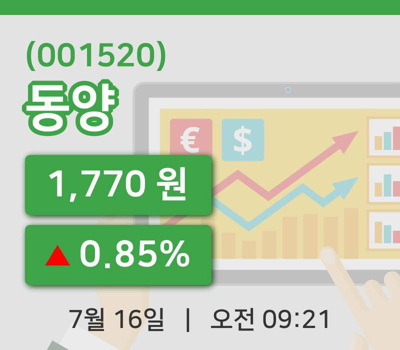 [동양주가] 9시 21분 현재 1,770원