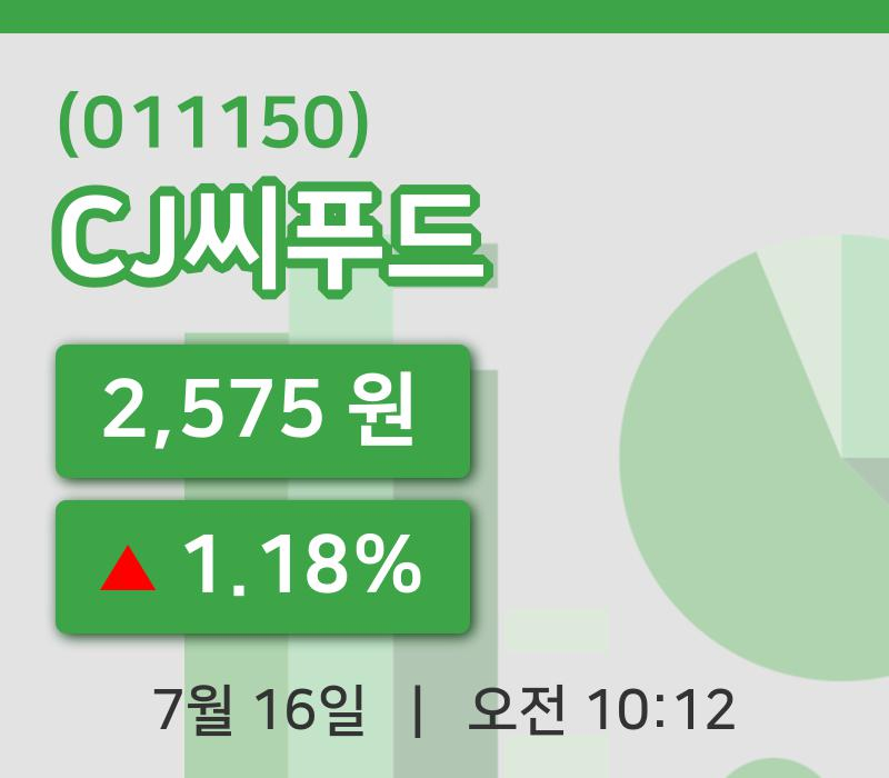 [CJ씨푸드주가] 16일 이시각 현재  2,575원
