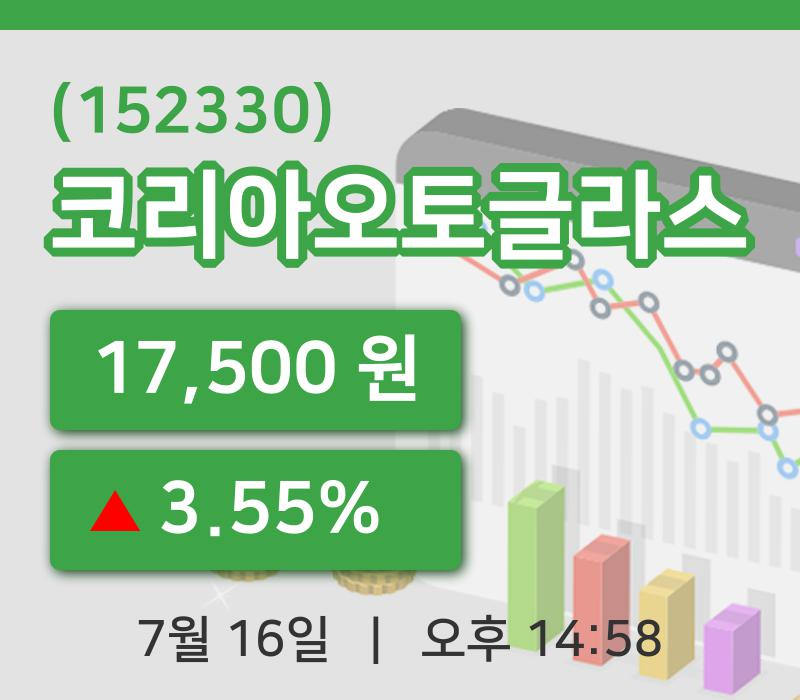 [코리아오토글라스주가] 16일 14시 58분 현재 17,500원