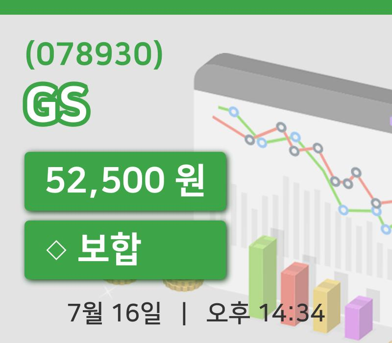 [GS주가] 16일 이시각 현재  52,500원