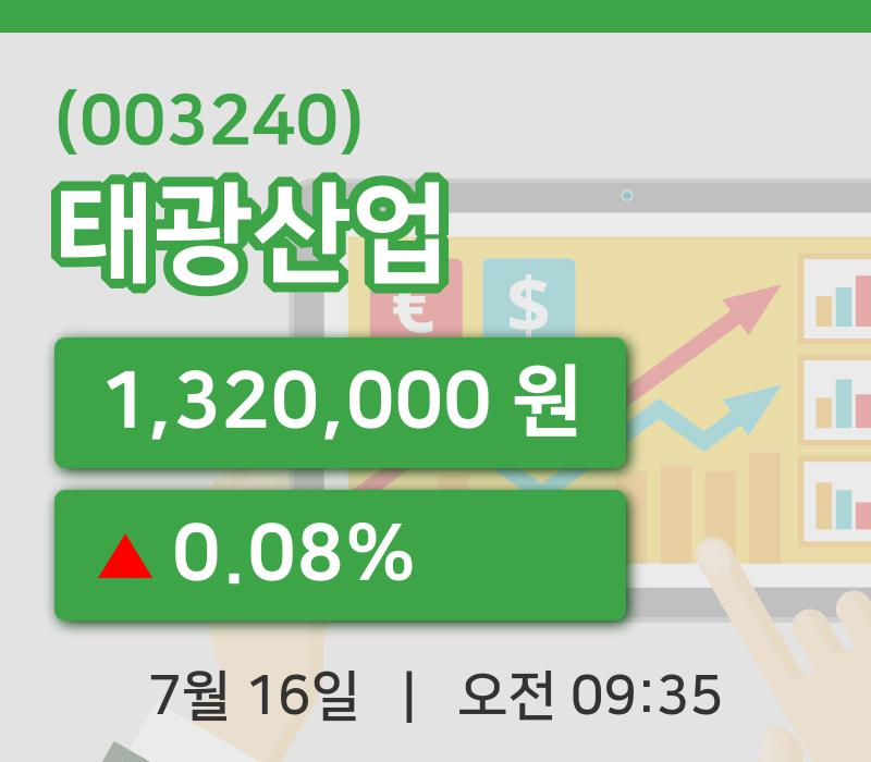 [태광산업주가] 16일 9시 35분 현재 1,320,000원