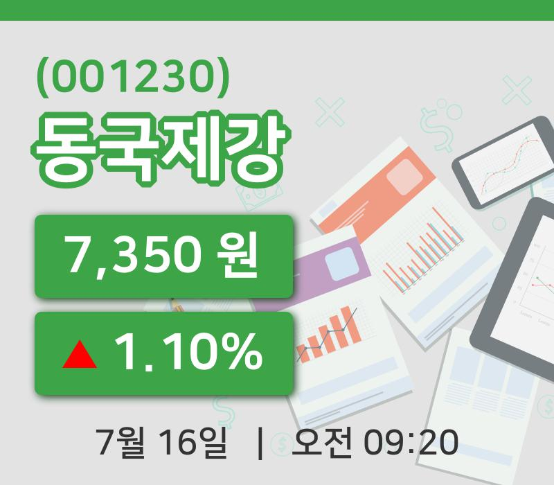 [동국제강주가] 16일 9시 20분 현재 7,350원