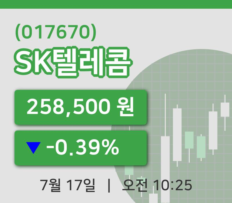 [SK텔레콤주가] 10시 25분 현재 258,500원