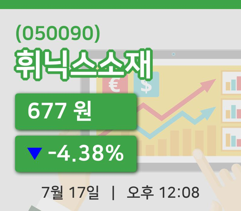 [휘닉스소재주가] 17일 이시각 현재  677원