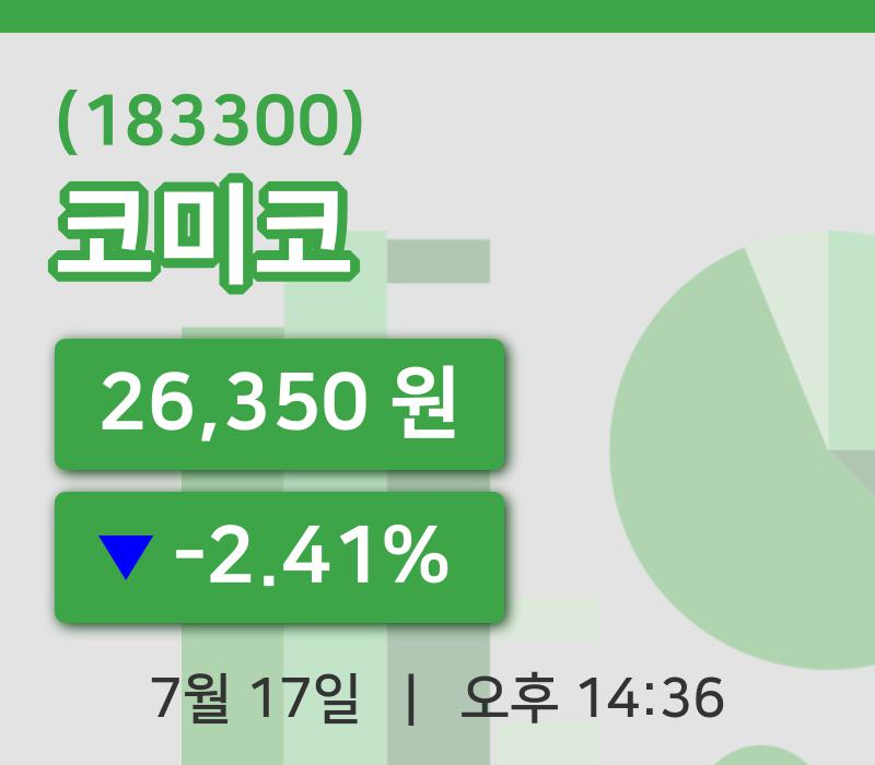 [코미코주가] 17일 14시 36분 현재 26,350원