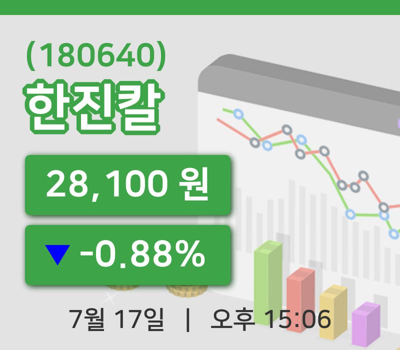 [한진칼주가] 17일 이시각 현재  28,100원
