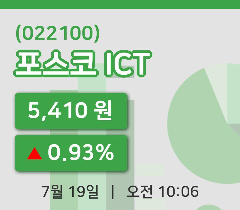[포스코 ICT주가] 19일 이시각 현재  5,410원