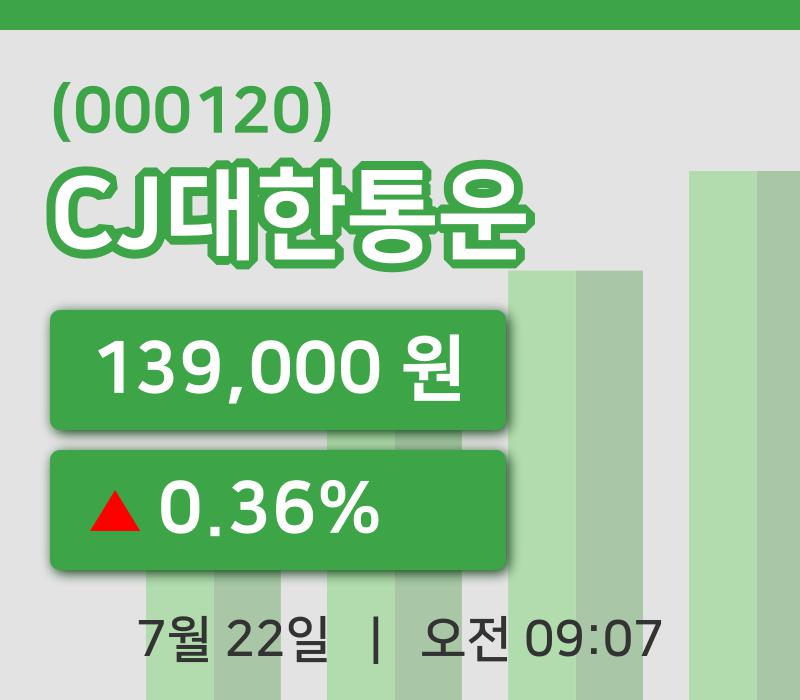 [CJ대한통운주가] 22일 9시 07분 현재 139,000원