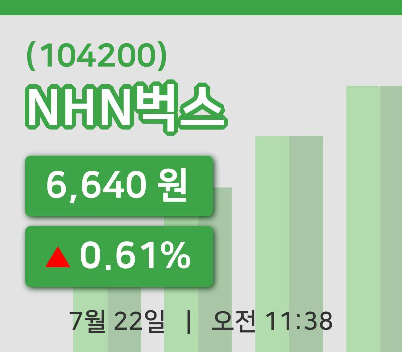 [NHN벅스주가] 22일 이시각 현재  6,640원