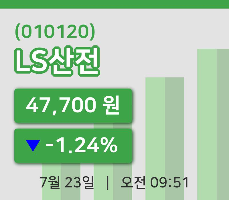 [LS산전주가] 23일 9시 51분 현재 47,700원