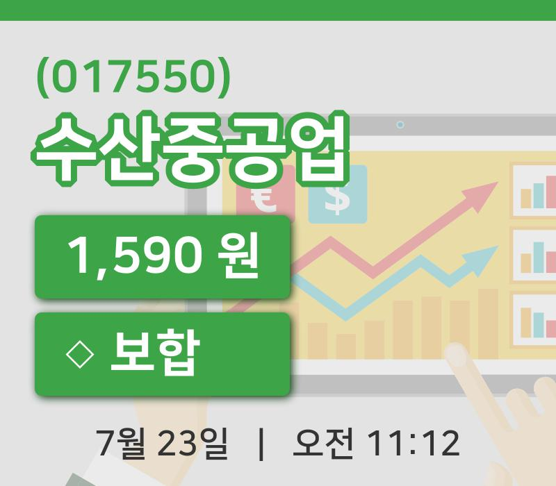 [수산중공업주가] 11시 12분 현재 1,590원