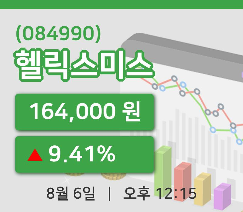 [헬릭스미스주가] 6일 12시 15분 현재 164,000원