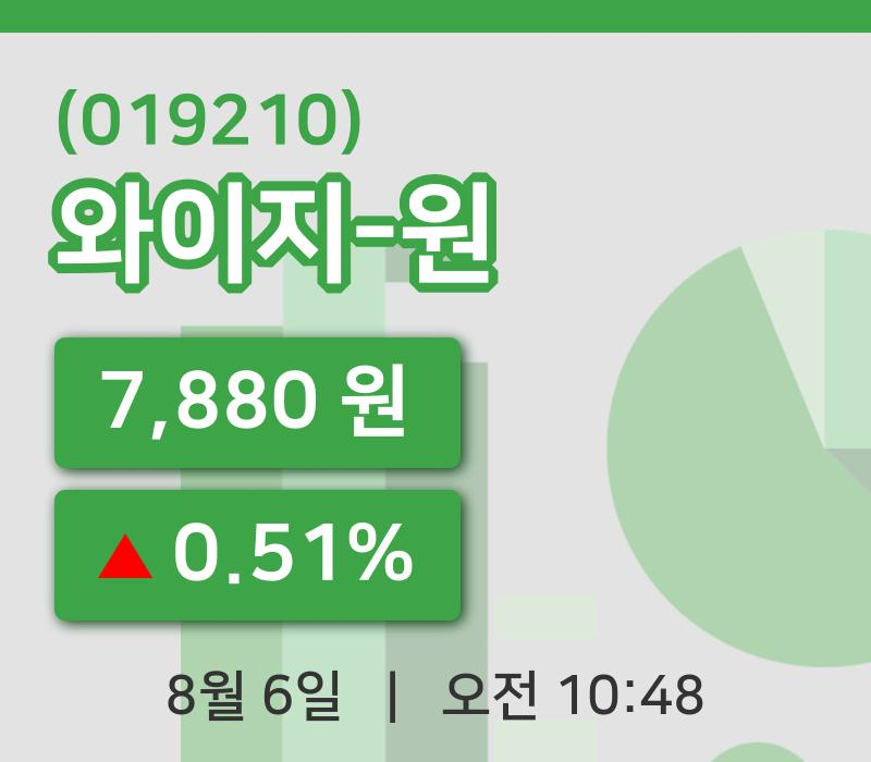 [와이지-원주가] 6일 이시각 현재  7,880원