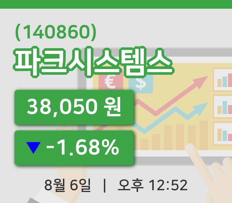 [파크시스템스주가] 6일 이시각 현재  38,050원