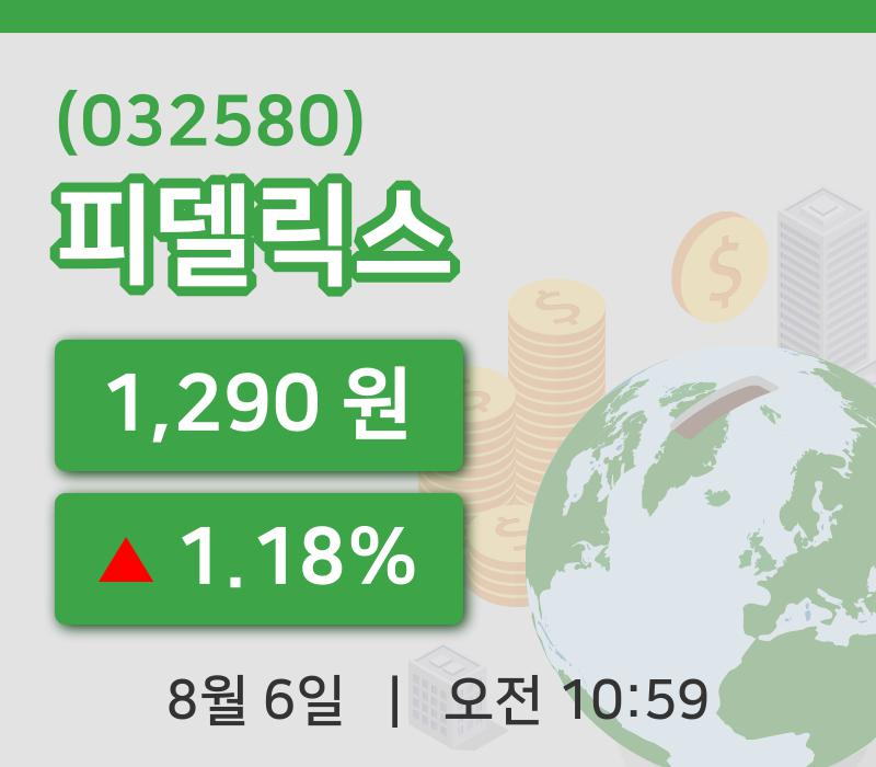 [피델릭스주가] 6일 10시 59분 현재 1,290원