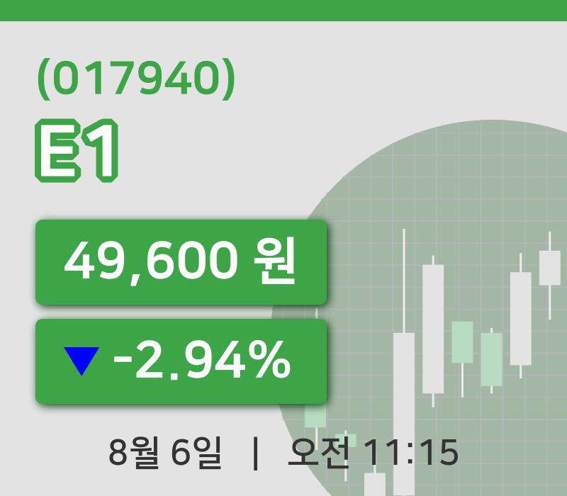 [E1주가] 11시 15분 현재 49,600원