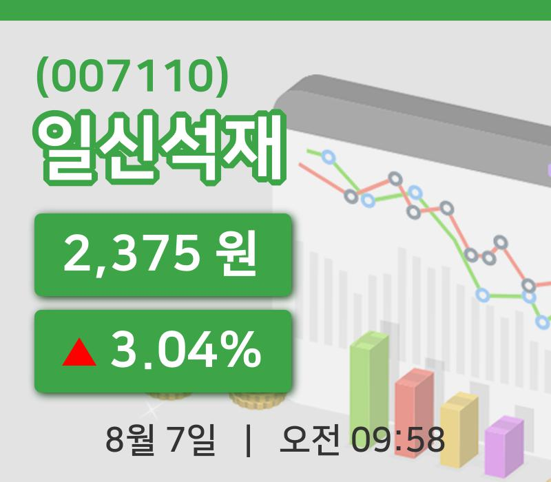 [일신석재주가] 7일 이시각 현재  2,375원