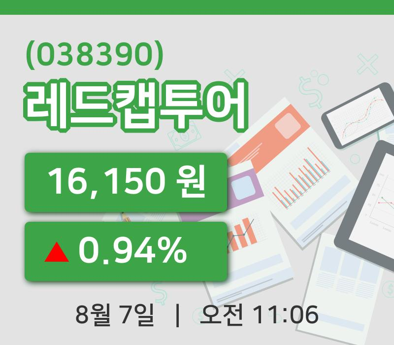 [레드캡투어주가] 7일 이시각 현재  16,150원