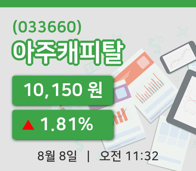 [아주캐피탈주가] 8일 이시각 현재  10,150원