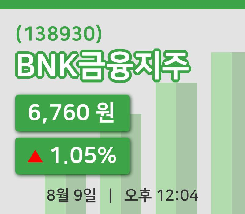 [BNK금융지주주가] 12시 04분 현재 6,760원
