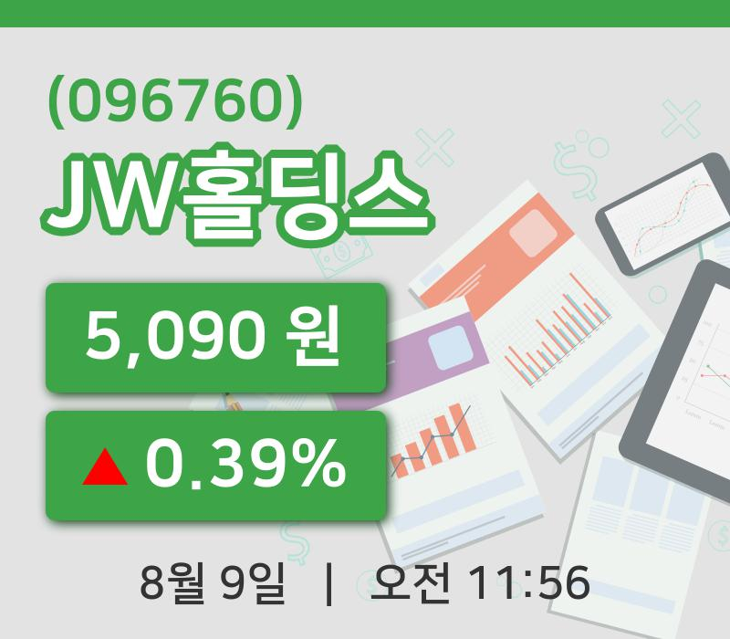 [JW홀딩스주가] 9일 이시각 현재  5,090원