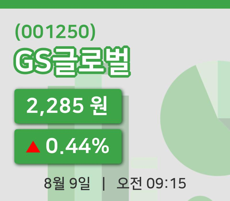 [GS글로벌주가] 9일 9시 15분 현재 2,285원
